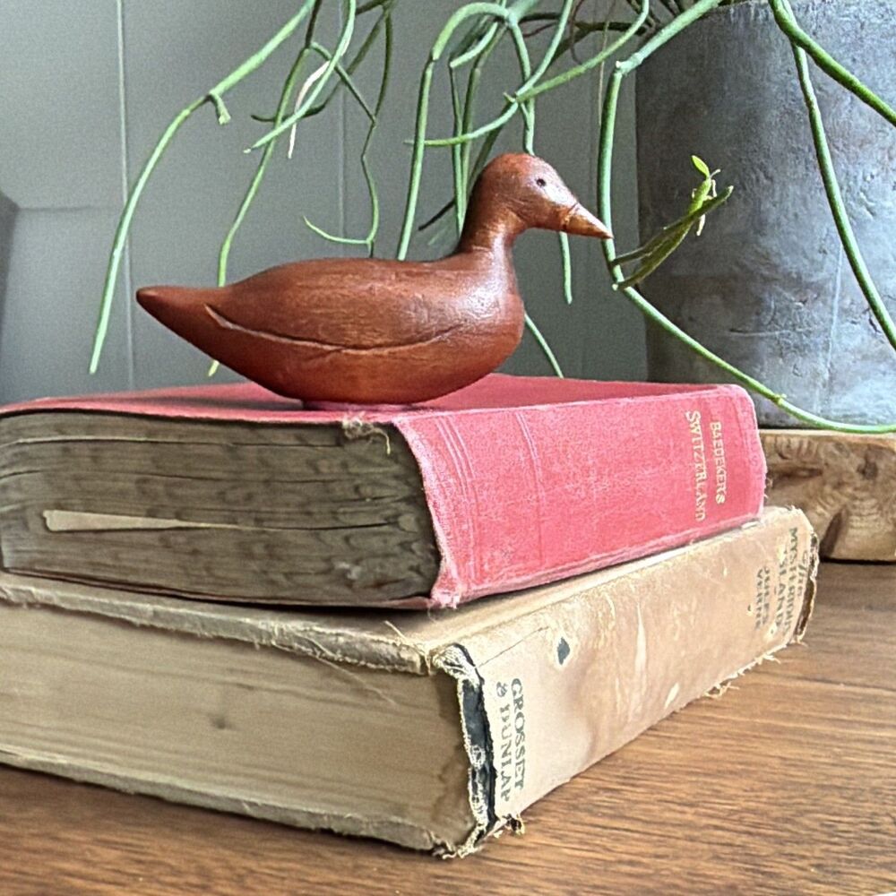 Hand Carved Wooden Duck Figurine Collectible, Brown, Approx. 4 Inches - Picture 12 of 12